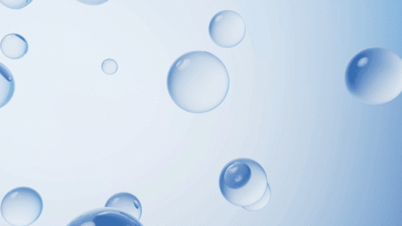 蓝色透明水珠球体3D渲染插画下载