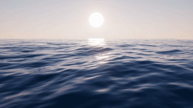 蓝色水面波纹背景循环动画3D渲染插画下载