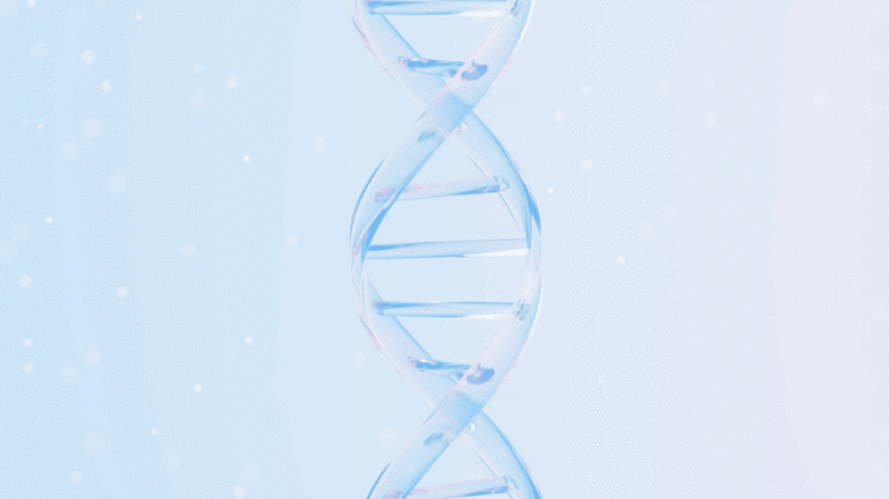 透明玻璃DNA结构3D渲染插画下载