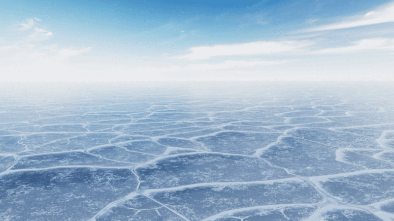 寒冷裂开的冰面背景循环动画3D渲染插画下载