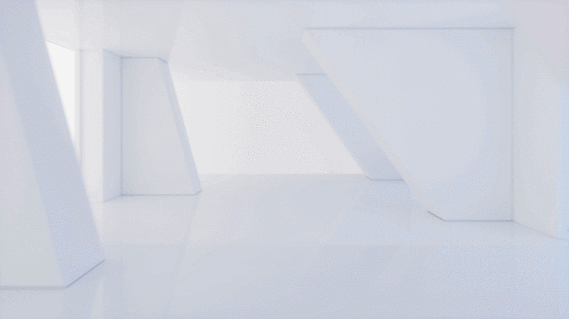 白色室内未来感隧道3D渲染插画下载