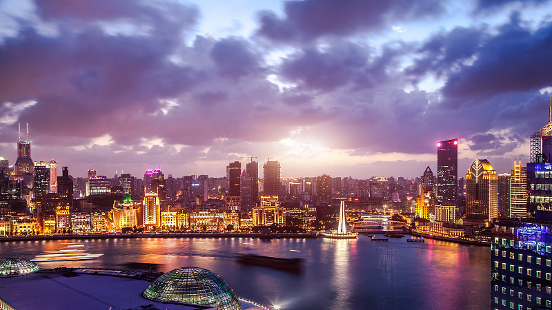 高清上海城市地标风光图片素材