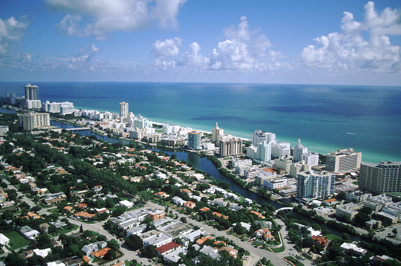 迈阿密海滩-佛罗里达的航拍图片下载