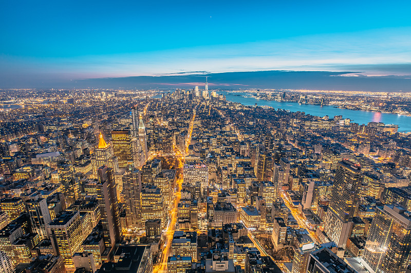 纽约曼哈顿繁华无敌天际线图片素材