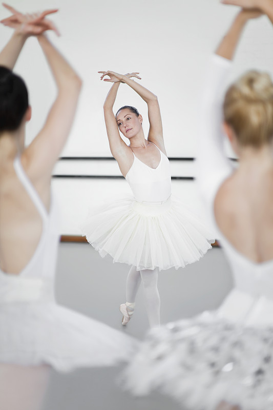 芭蕾舞演员在工作室摆姿势图片下载