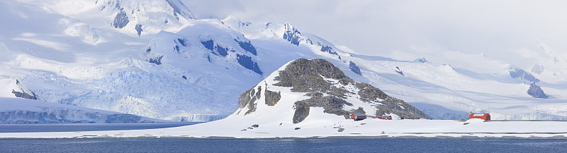 南极洲半月岛全景图片下载