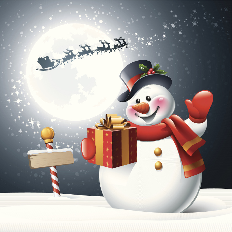 雪人-圣诞夜图片下载