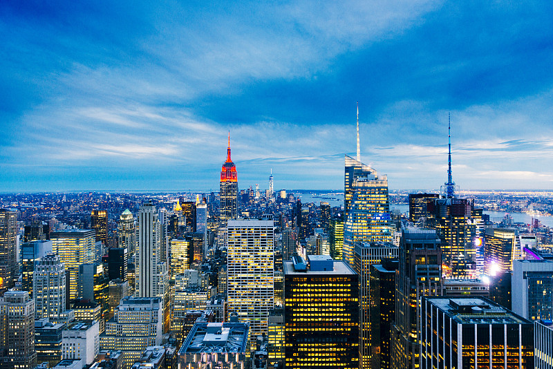 纽约旅游目的地帝国大厦城市建筑的观点图片下载