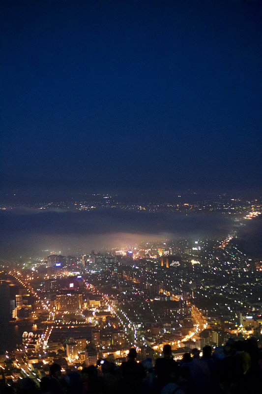 函馆夜景。图片素材