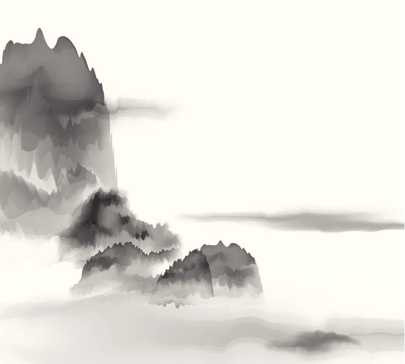 抽象的中国绘画山料背景图片下载