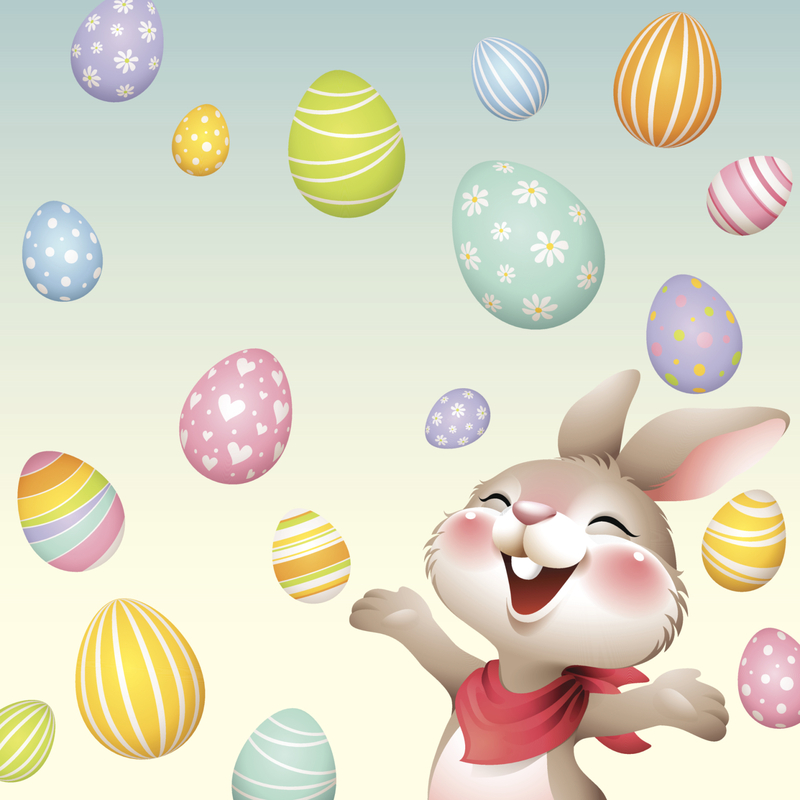 笑脸兔-复活节快乐图片下载