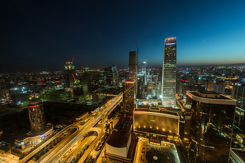 北京夜景鸟瞰图图片下载