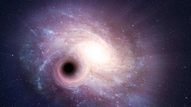 旋涡星系和黑洞图片下载