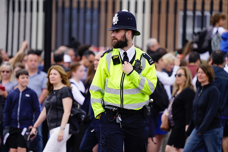 伦敦市警察在换岗仪式上图片下载