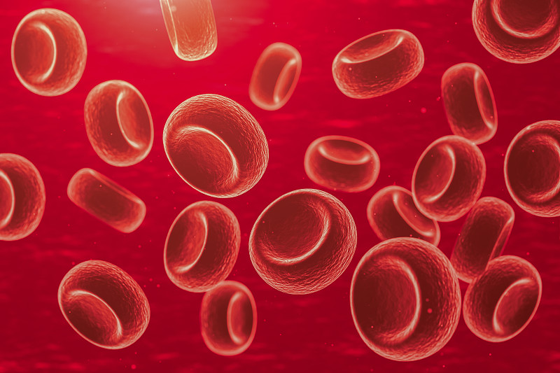 3D渲染红血球背景的微观插图图片素材