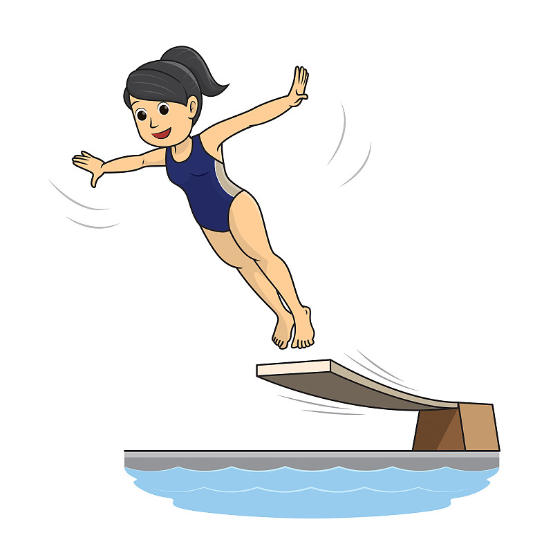 跳水运动员动漫图片