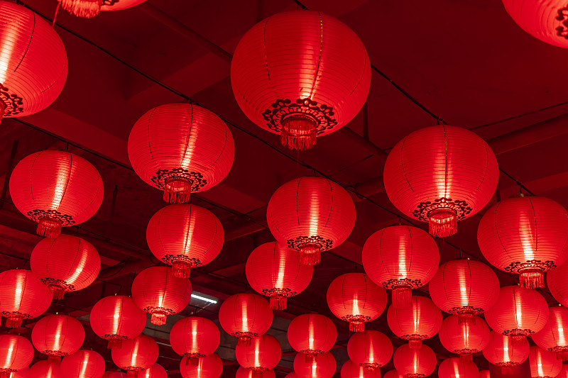 中国传统的灯笼装饰图片下载
