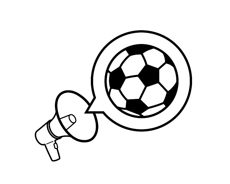 扩音器足球标志标志-矢量图标下载