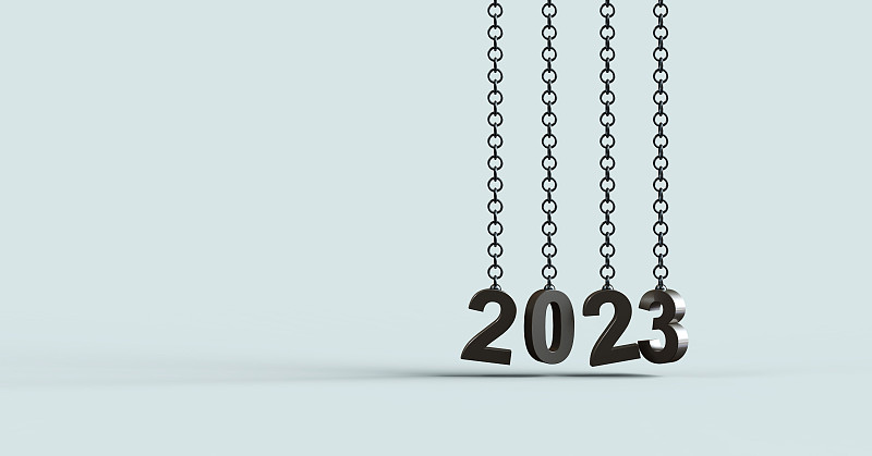 2023年新年的数字挂在链子上图片下载