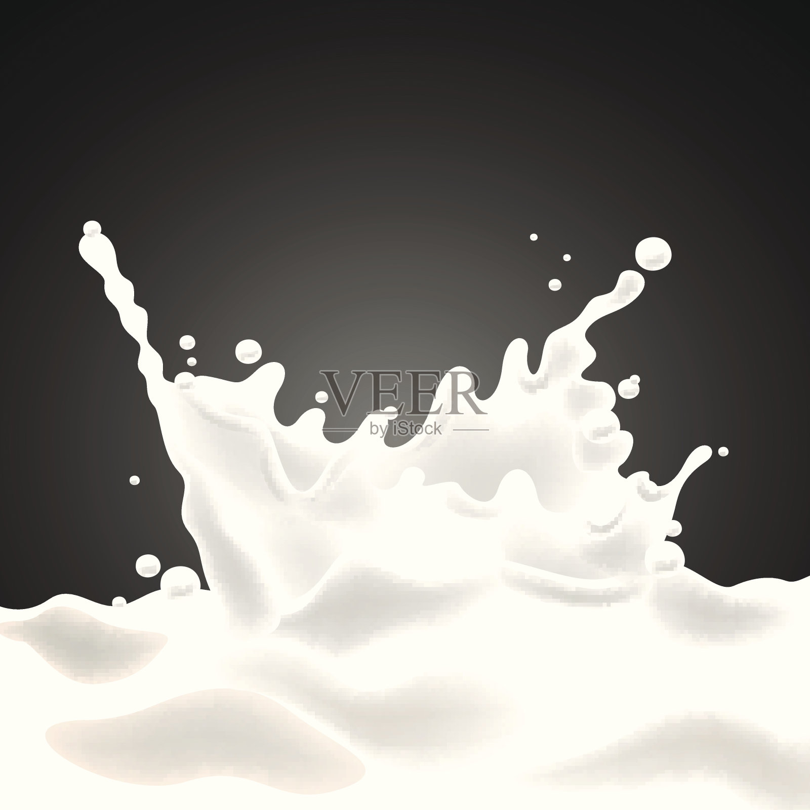矢量图像溅在一杯牛奶插画图片素材