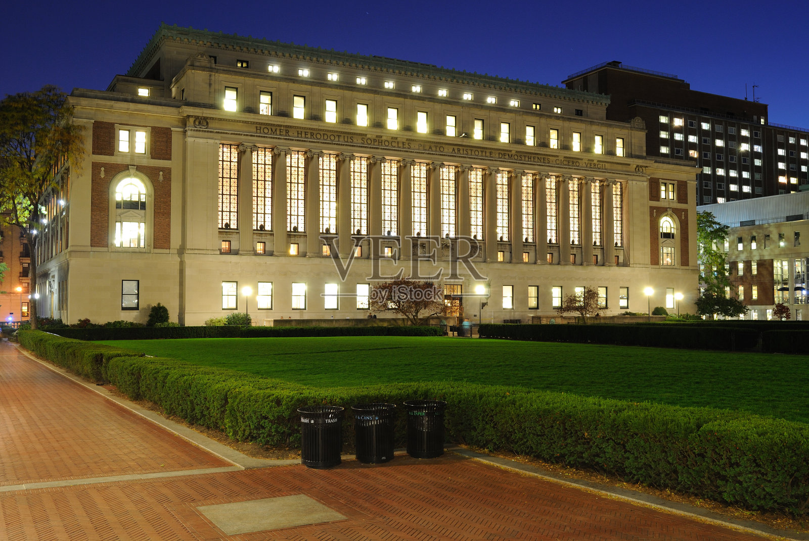 哥伦比亚大学巴特勒图书馆照片摄影图片
