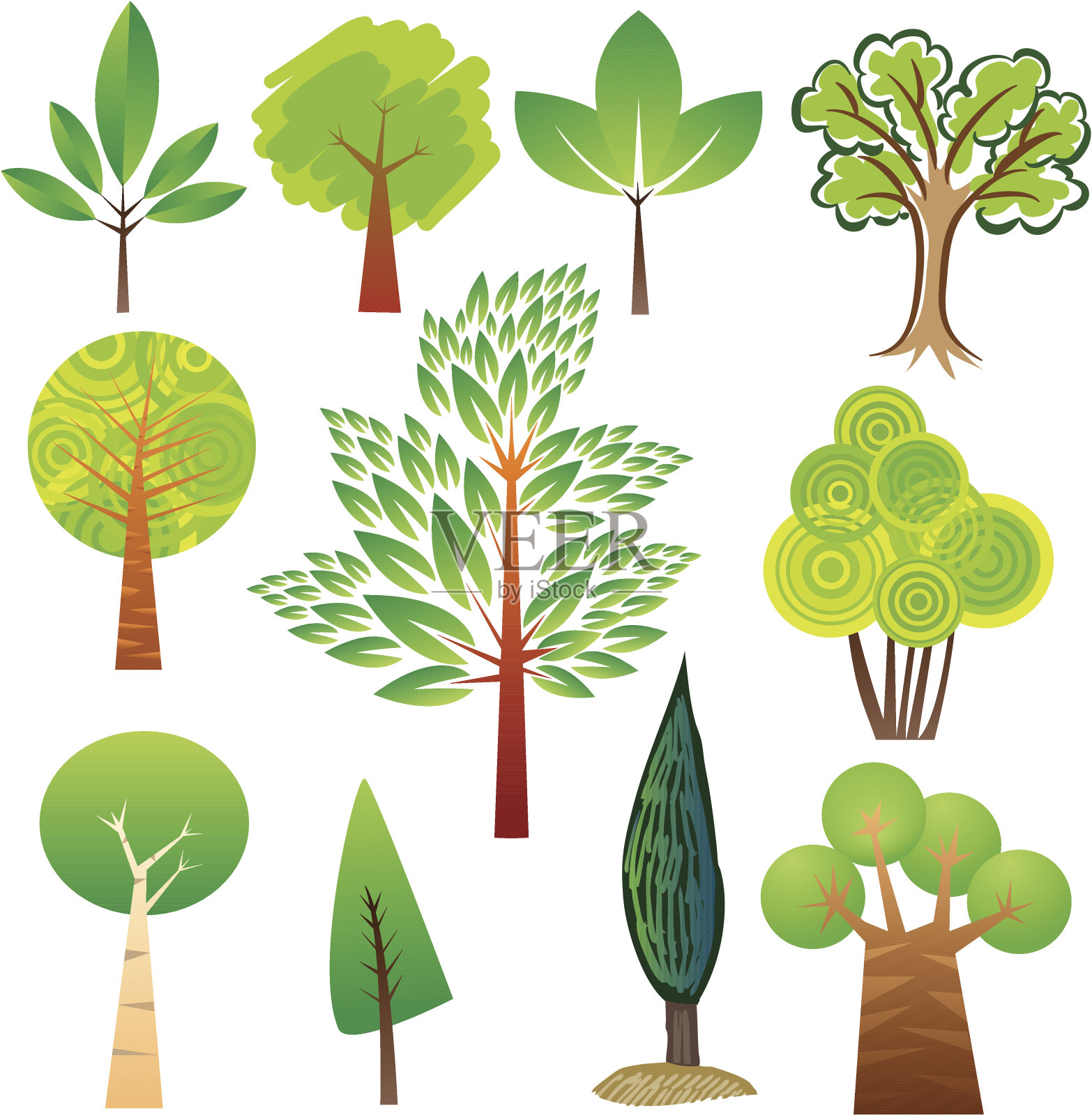 树样品插画图片素材