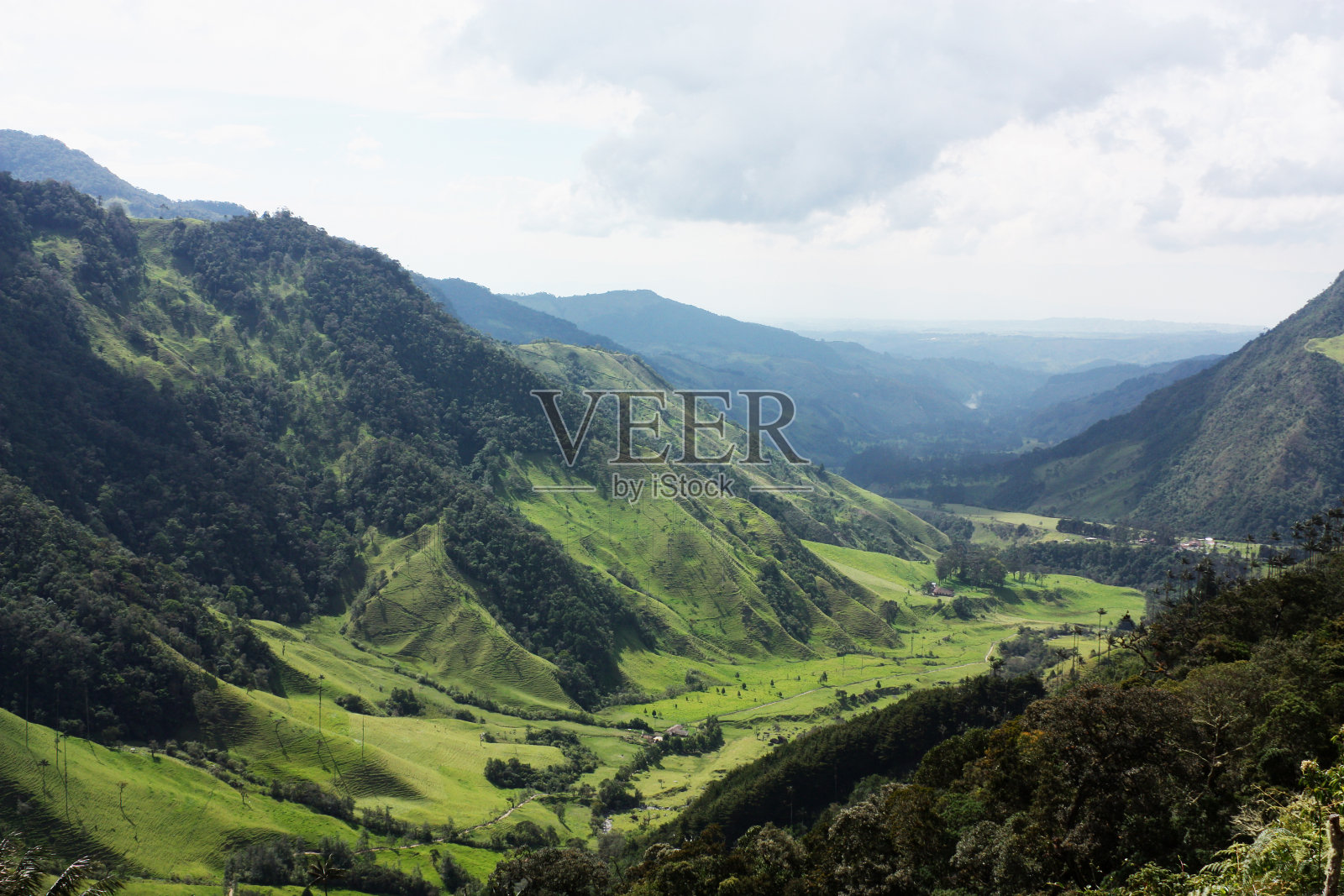 安第斯山脉和山谷照片摄影图片