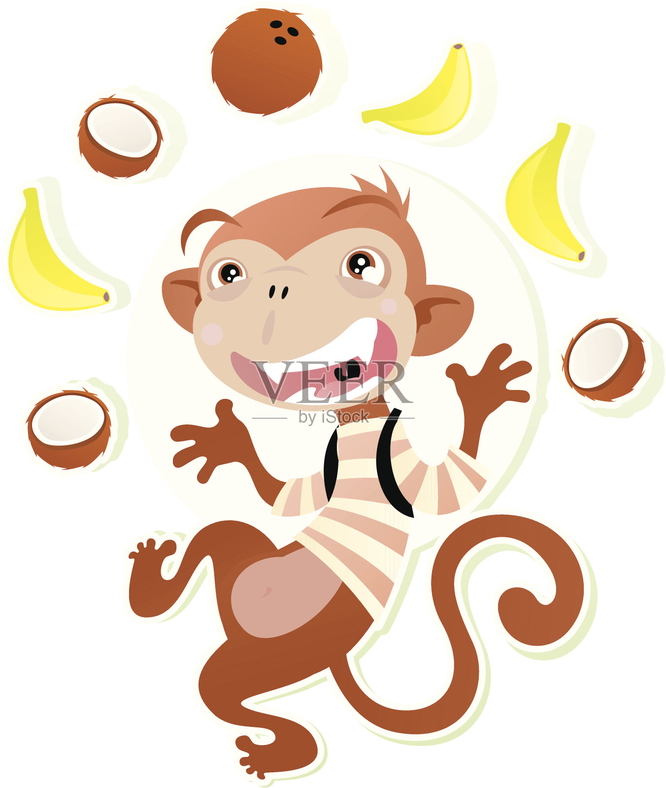 Jugling猴子!插画图片素材
