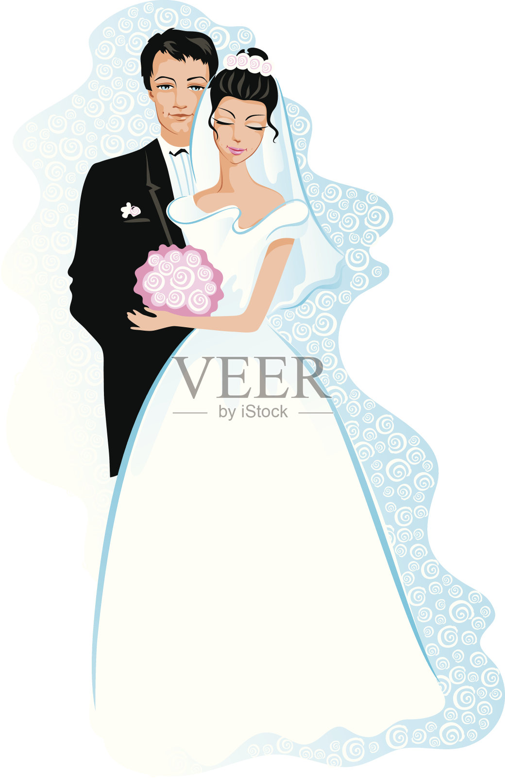 快乐的婚礼插画图片素材