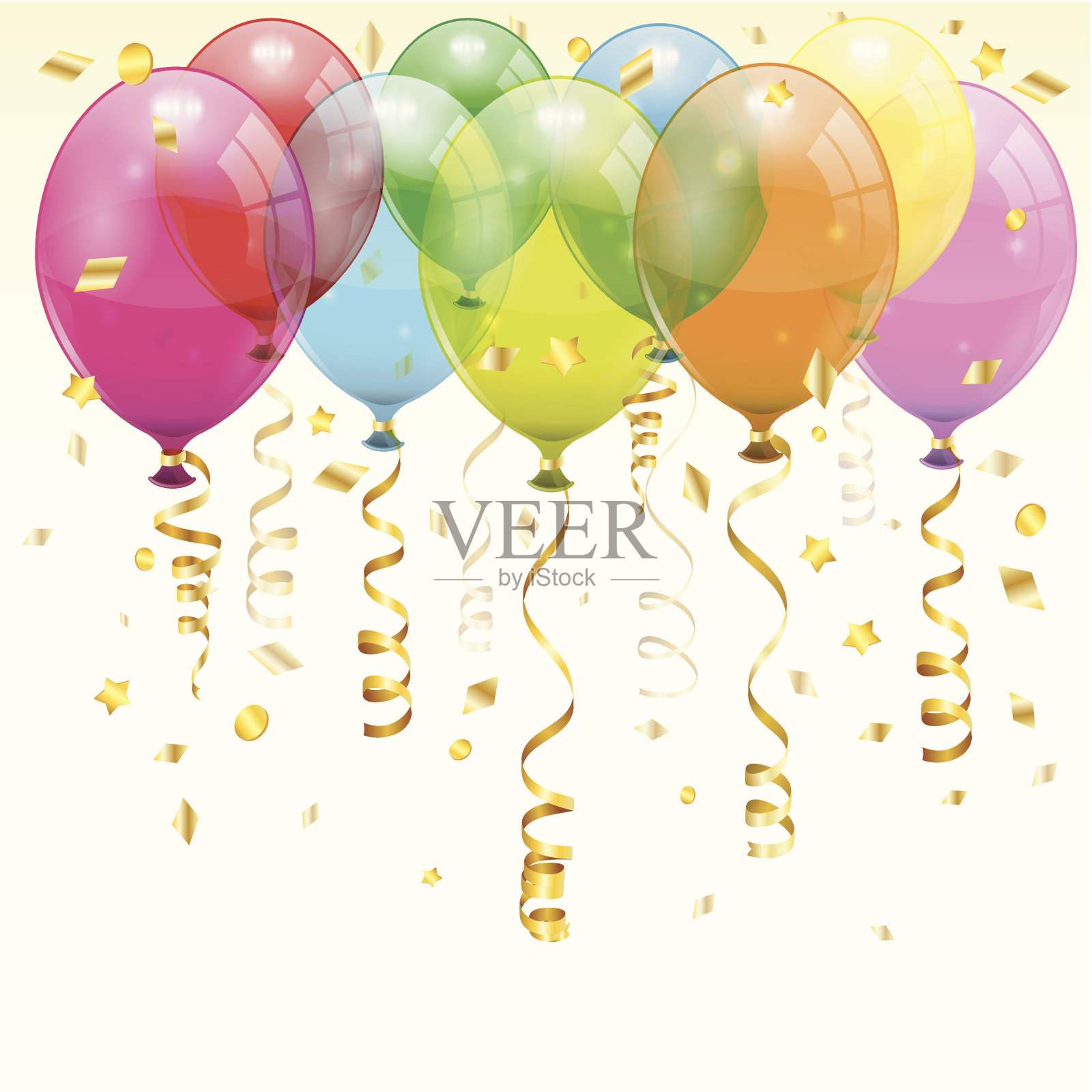 生日气球设计元素图片