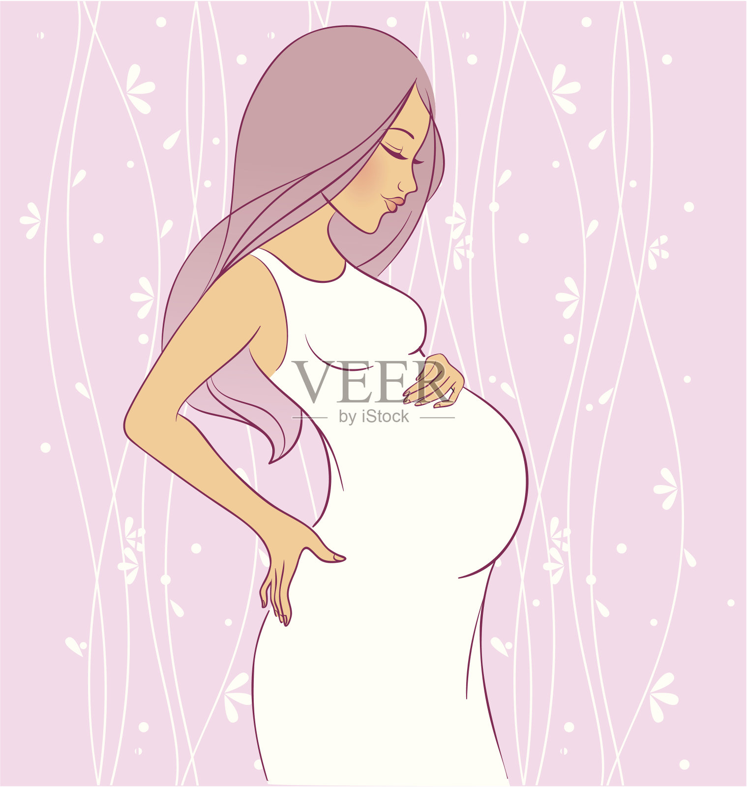 孕妇插画图片素材