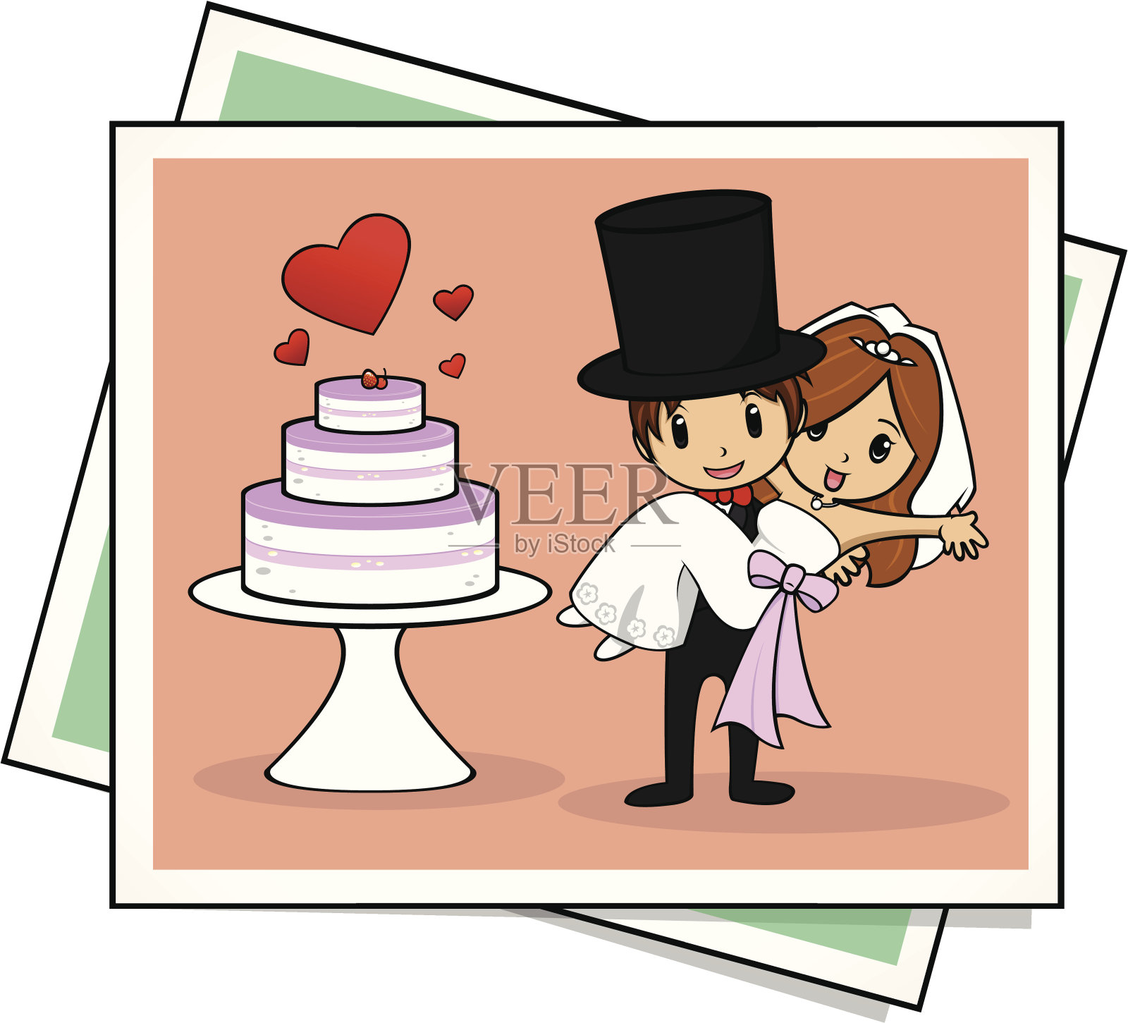 花束婚礼插画图片素材
