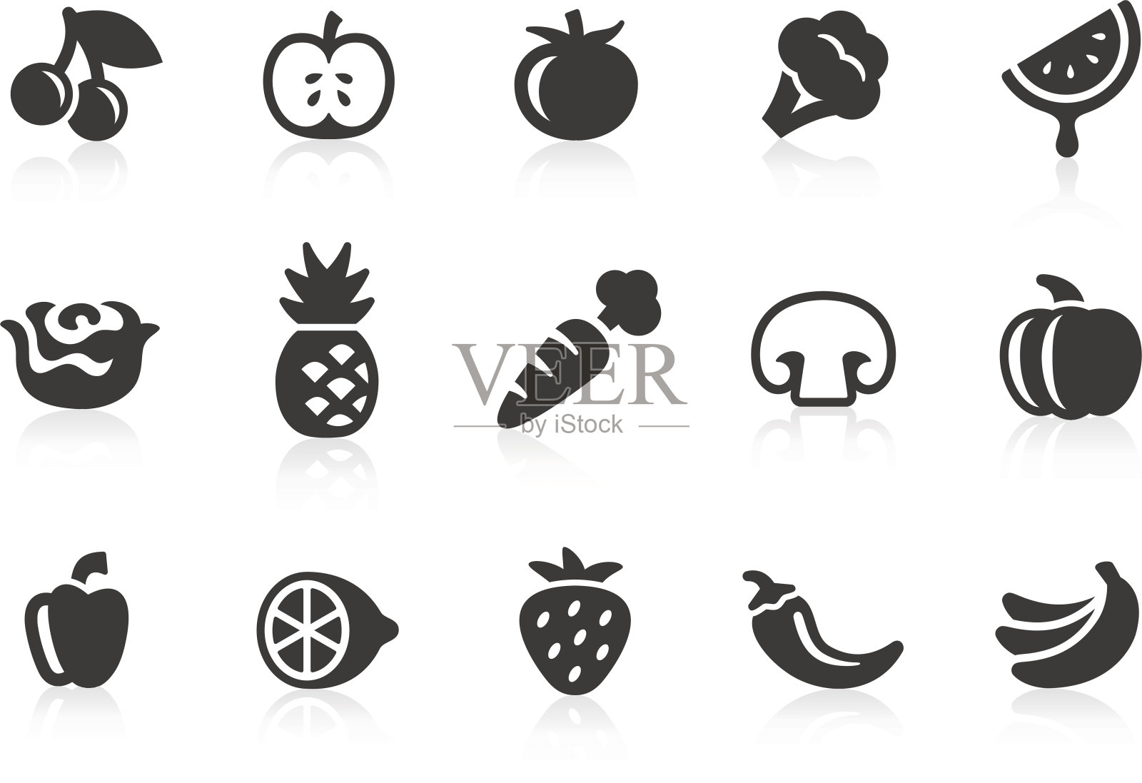 水果和蔬菜的图标图标素材