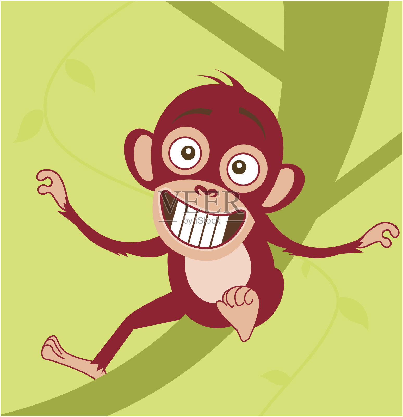 可爱的猴子插画图片素材