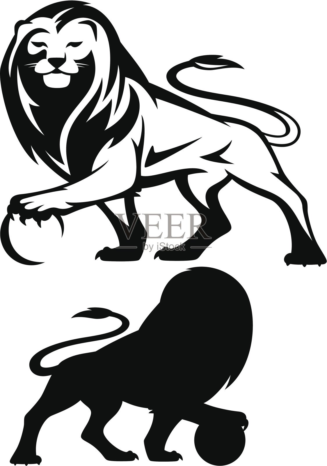 狮子设计插画图片素材