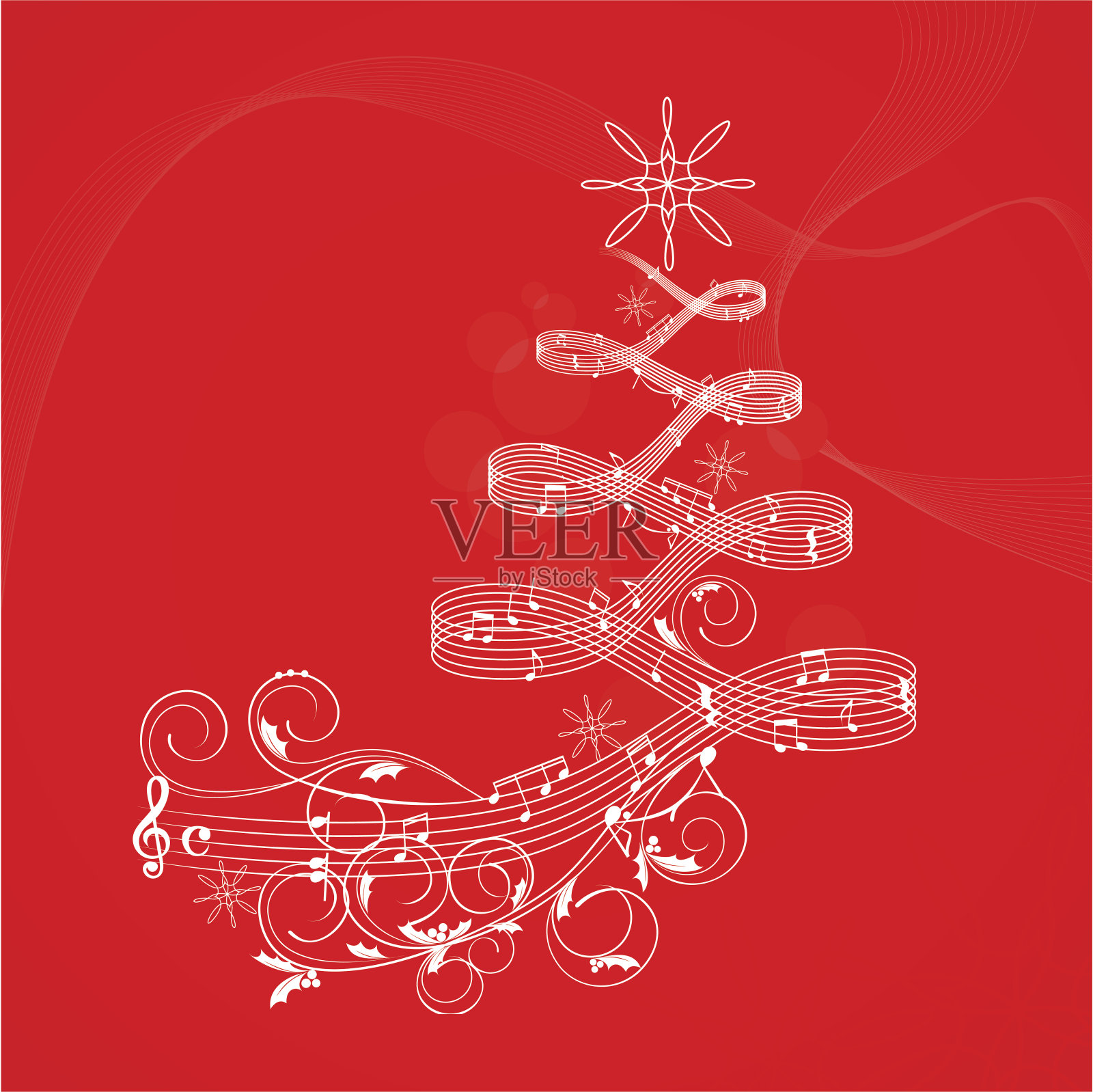 音乐圣诞标语插画图片素材