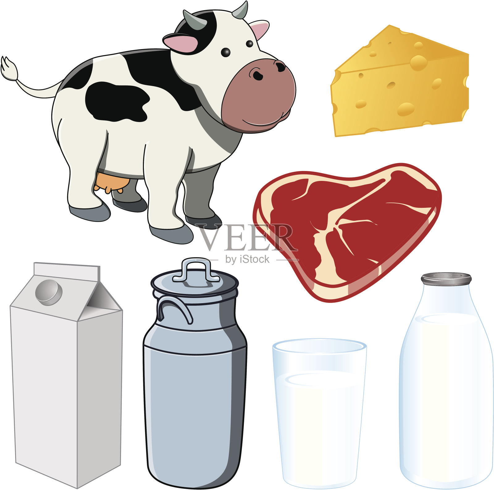 奶牛插画图片素材