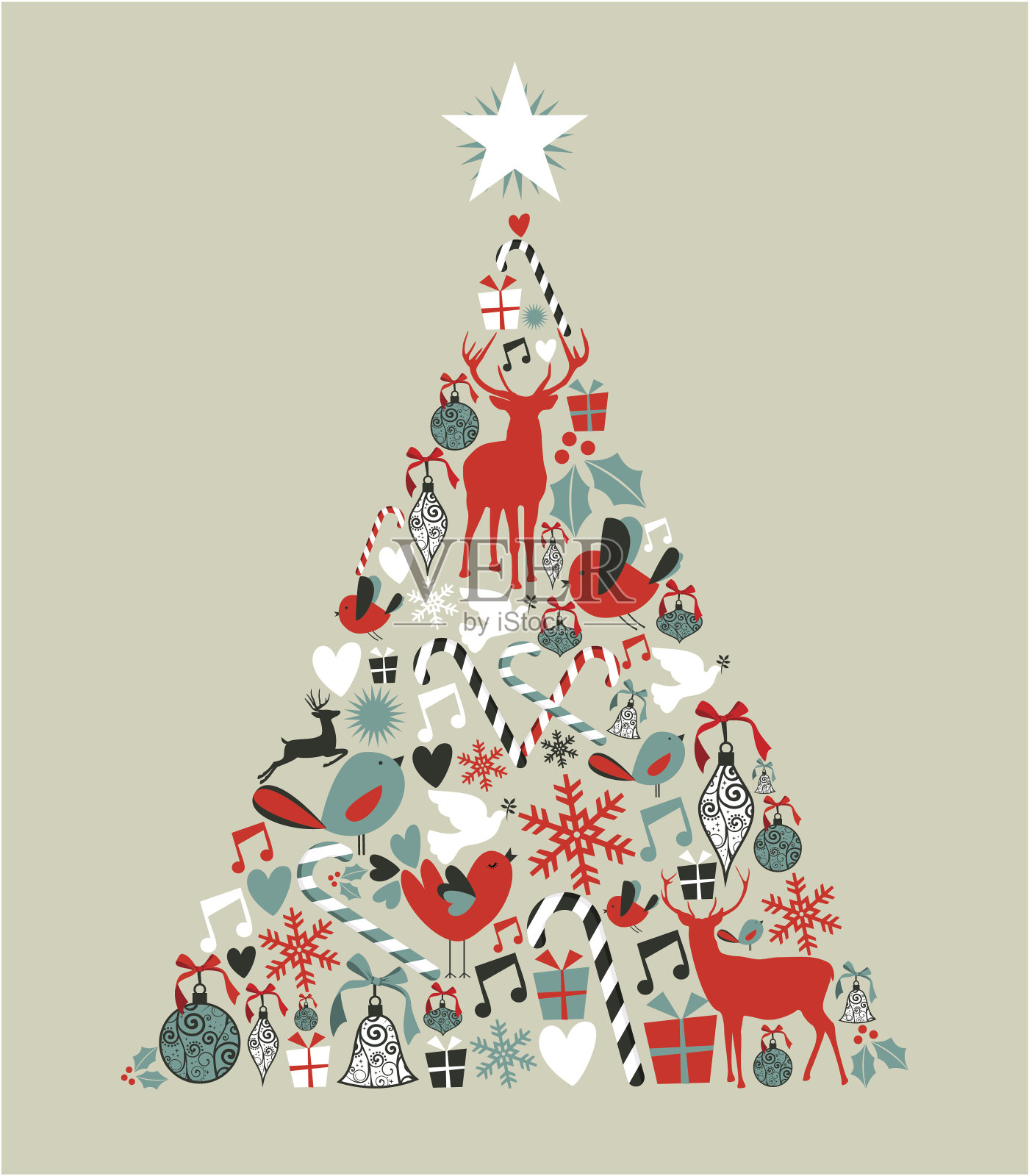 圣诞标志松树插画图片素材