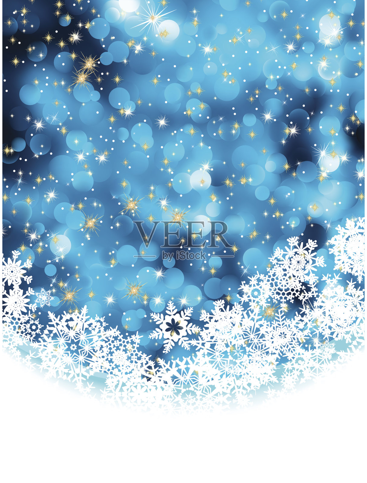 蓝色抽象的雪花圣诞。EPS 8插画图片素材