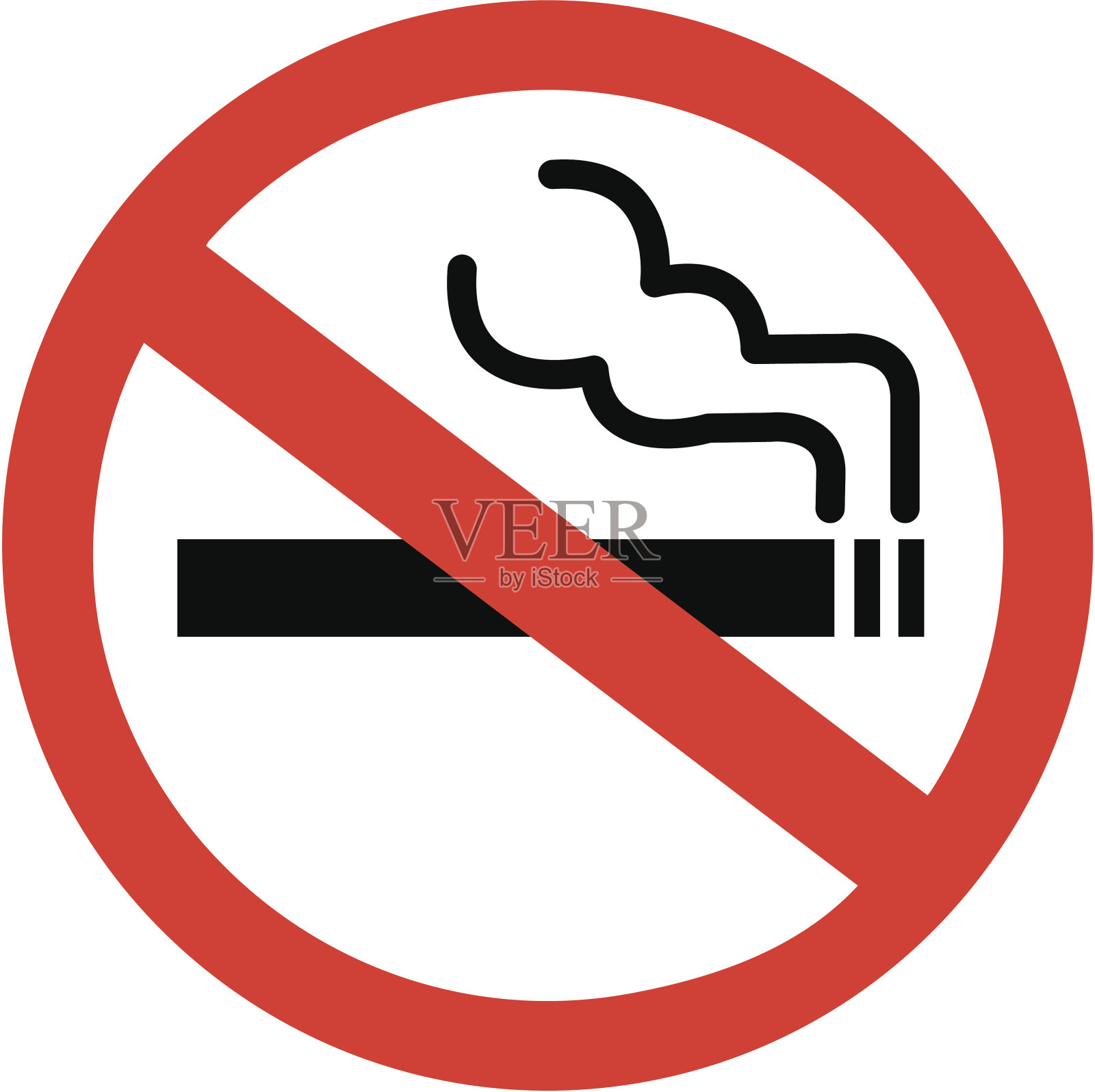 禁止吸烟的标志插画图片素材