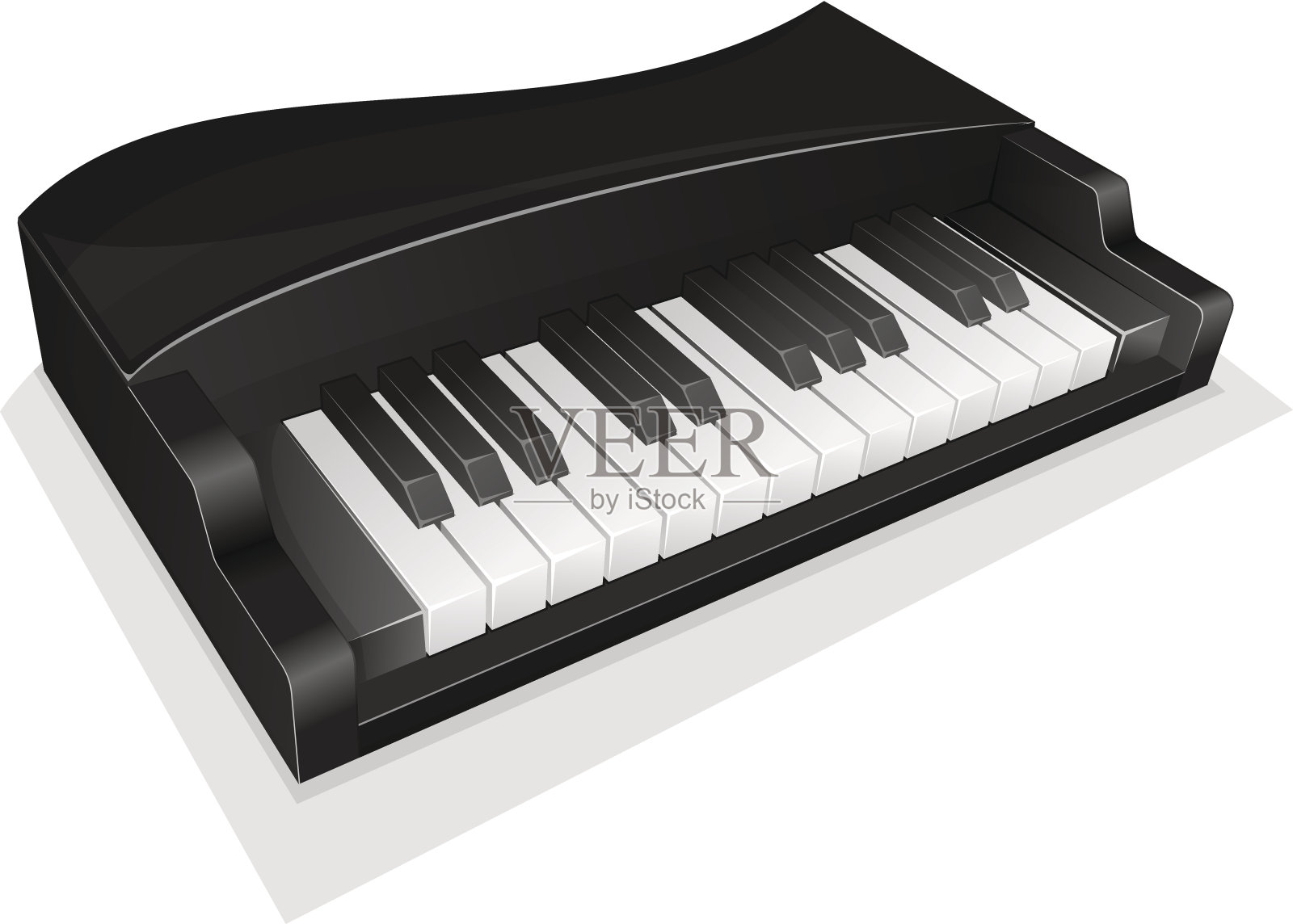 矢量图标。黑色小钢琴设计元素图片