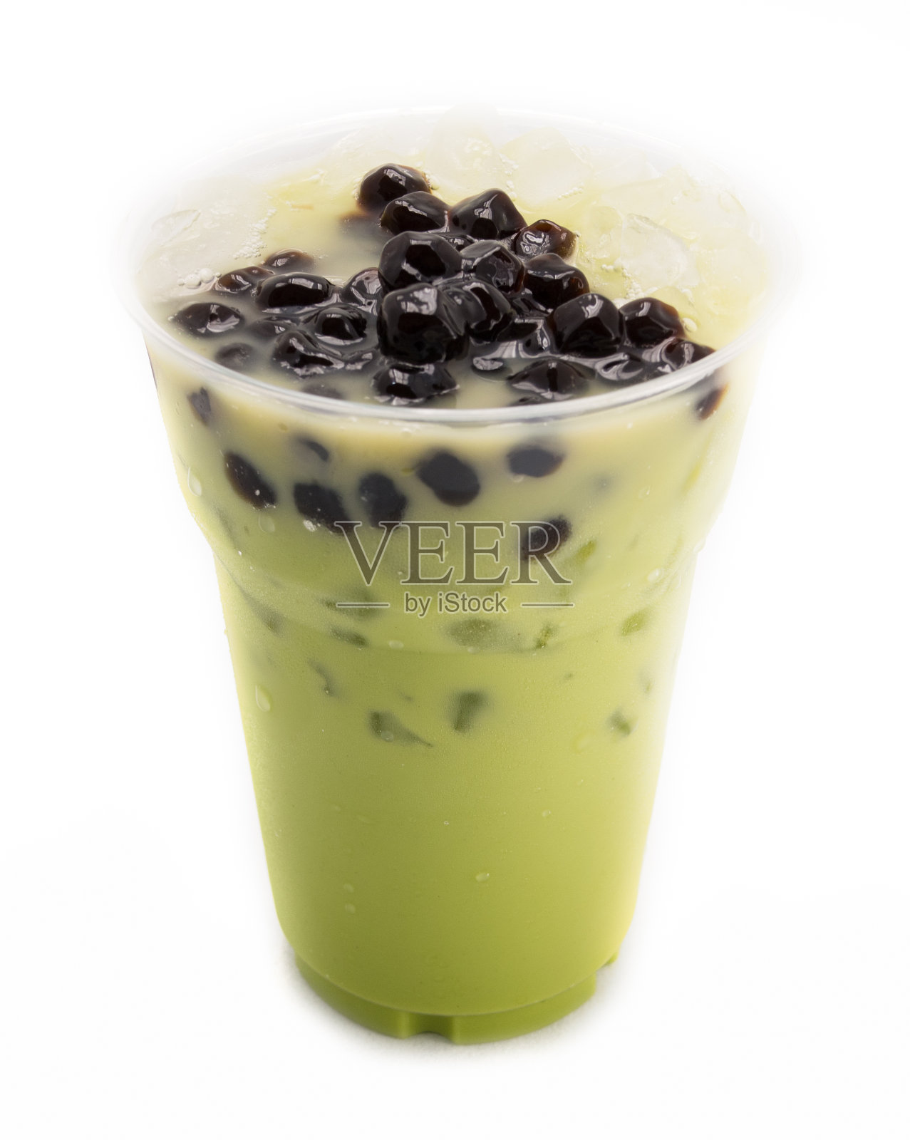 泡茶的绿色孤立在白色照片摄影图片