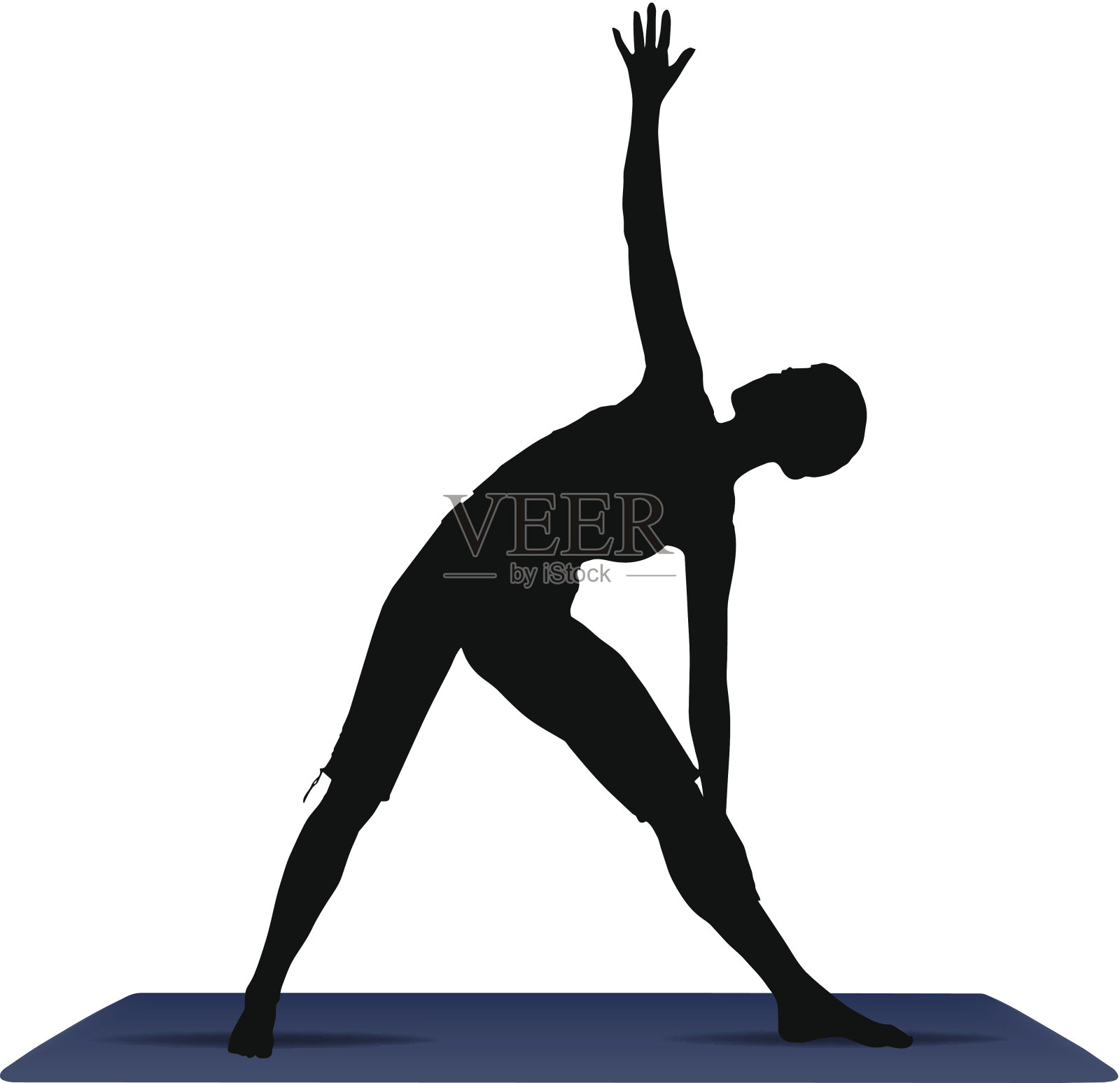 矢量插图的瑜伽姿势在一个瑜伽师插画图片素材
