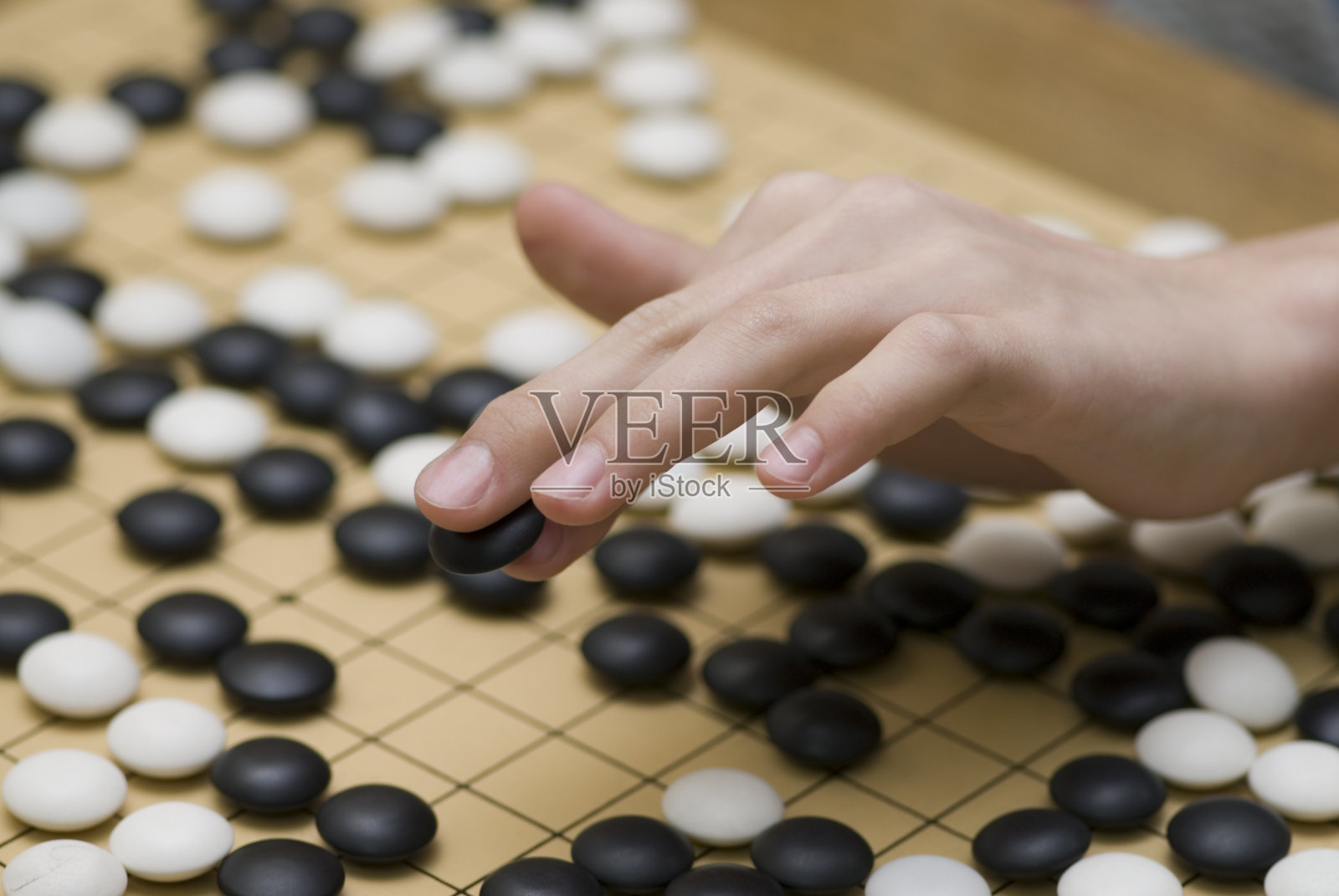 传统东方逻辑游戏围棋的特写照片摄影图片