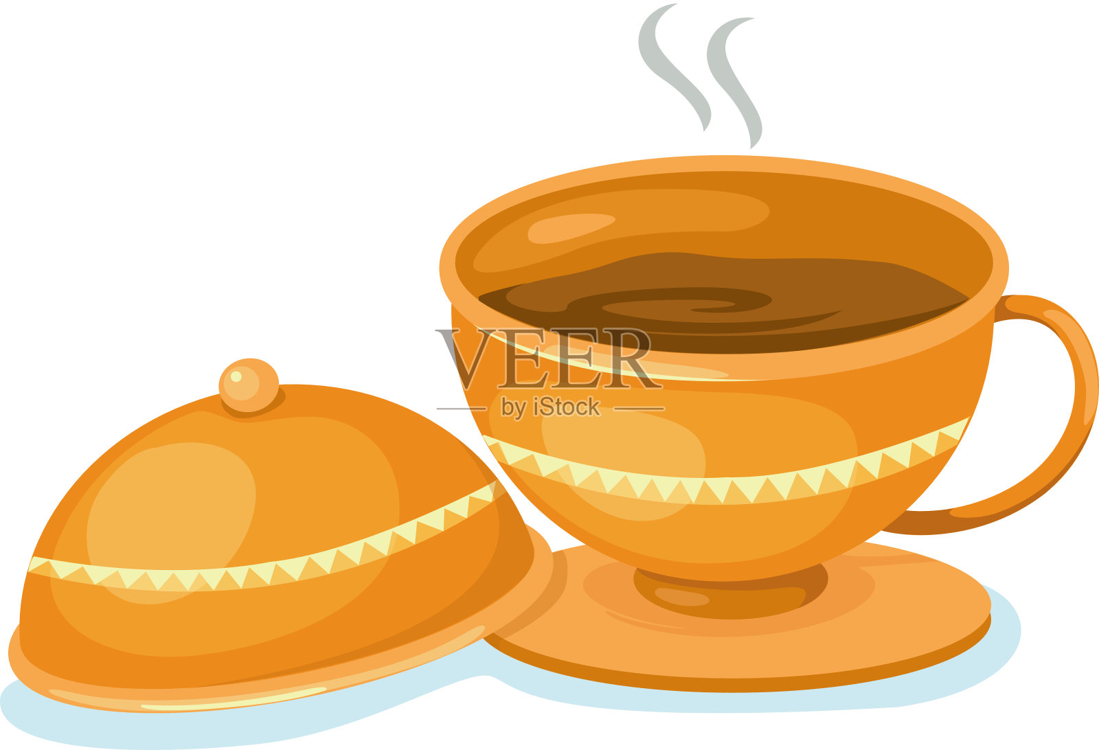 茶杯插画图片素材