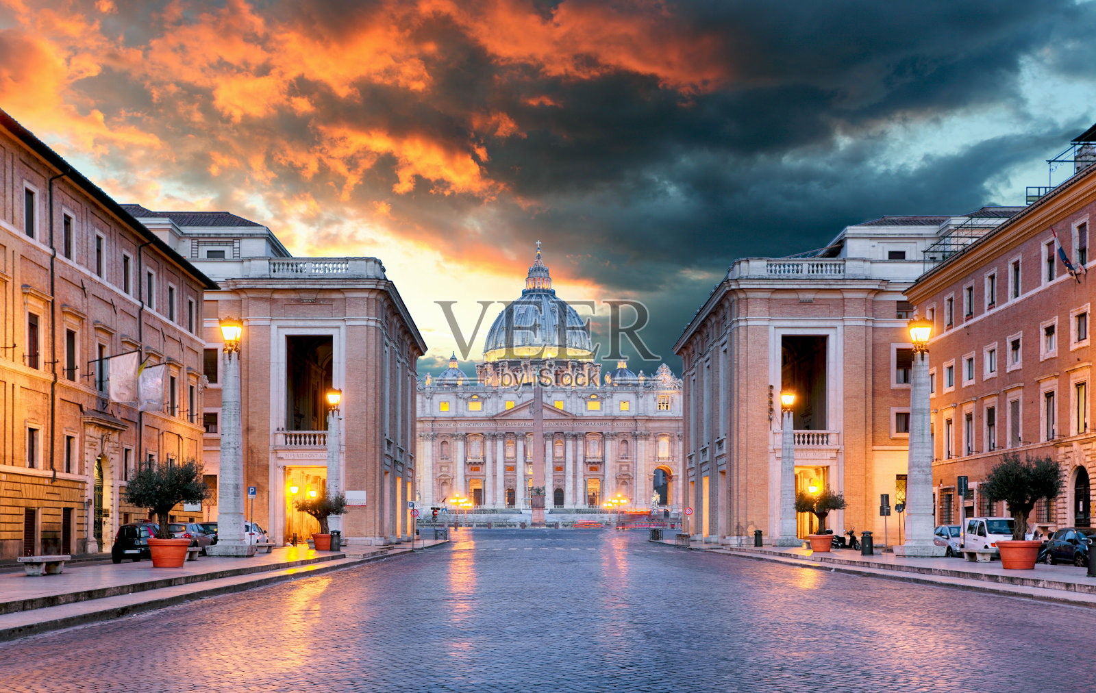 梵蒂冈，罗马-枢密院街照片摄影图片