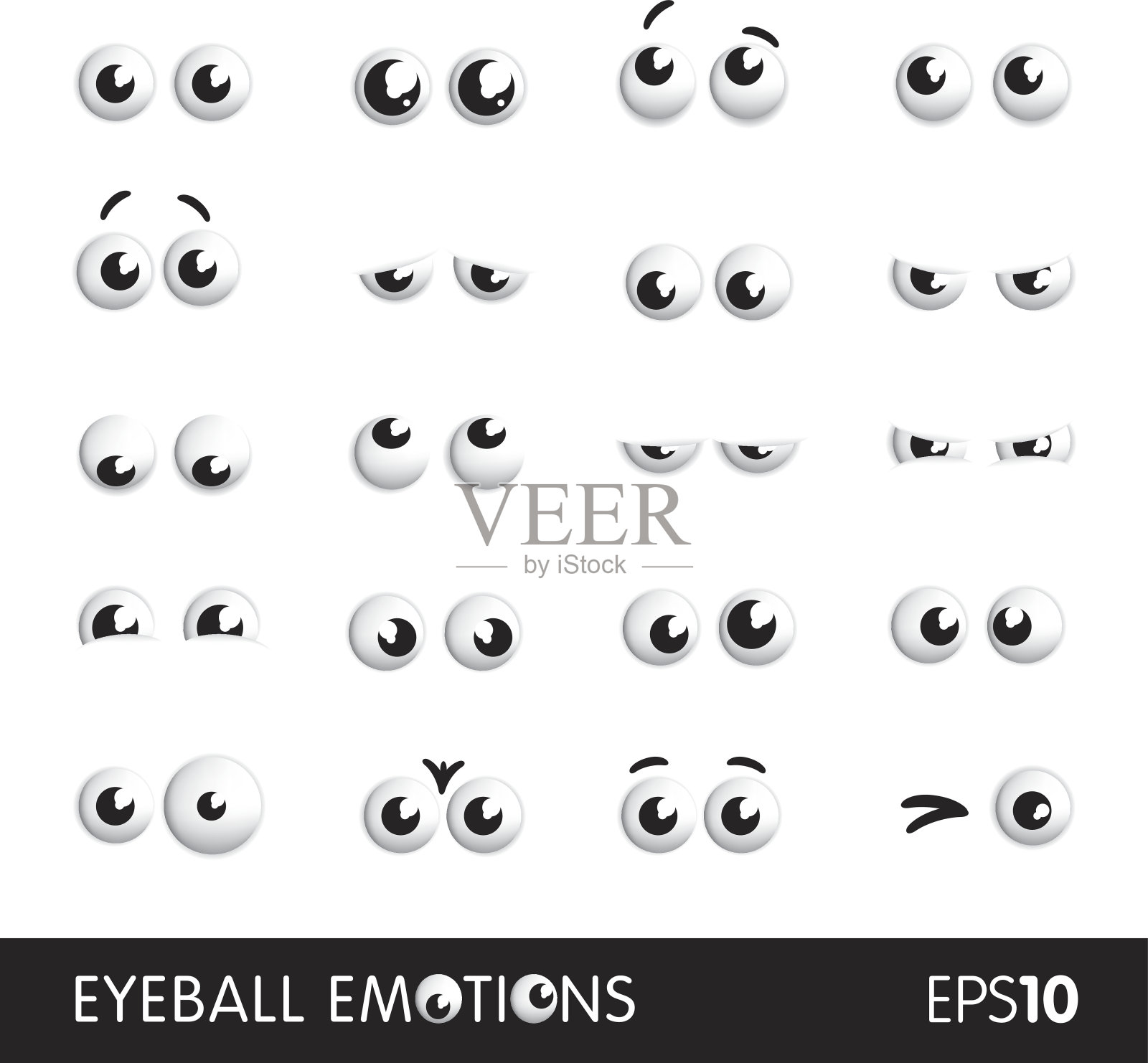 眼球的情绪插画图片素材
