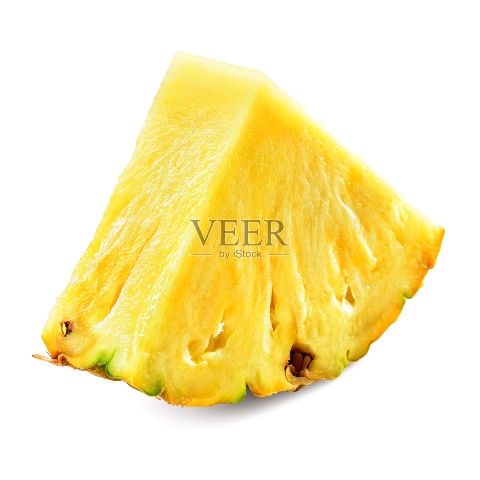 菠萝片孤立在白色背景上。照片摄影图片