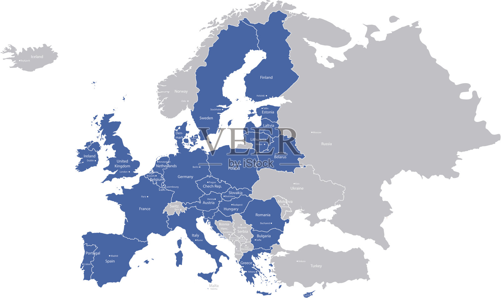 欧盟成员国插画图片素材