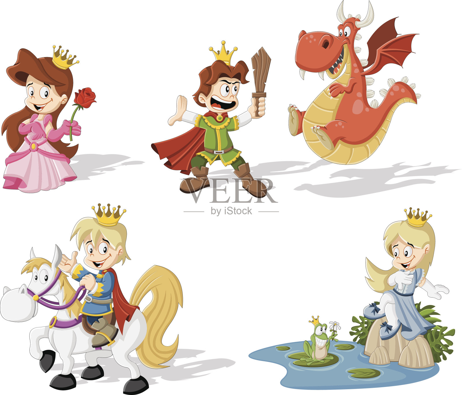 小王子小公主卡通形象设计稿|平面|图案|设计师小猫咪 - 原创作品 - 站酷 (ZCOOL)